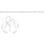 Polypropylene chair with armrests Markat