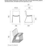 Training chair with polypropylene base and writing tablet Eller