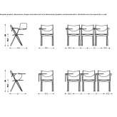 Foldable training chair with writing tablet Pocsi