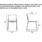 chair with an open backrest, stackable Sykia