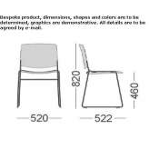 Stackable polypropylene chair Donvidas