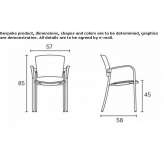 Polypropylene chair with armrests Cresevo