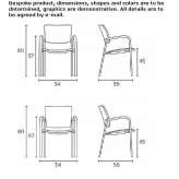 Leather chair with stackable armrests Mournies