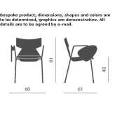 Beech training chair with a writing tablet Orsan