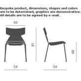 Beech training chair with integrated cushion Orsan