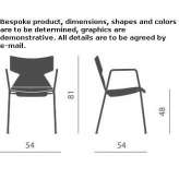 Beech training chair with integrated cushion Orsan