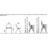 Polypropylene training chair with writing tablet Gjerstad