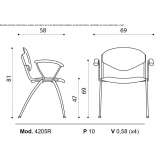 Stackable training chair with writing tablet Forette