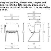 Training chair with polypropylene base and writing tablet Chalampe