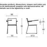 Training chair with polypropylene base and writing tablet Calliano