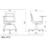 Training chair with writing tablet Asker