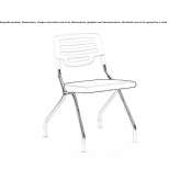 Folding plastic chair with open back Grone