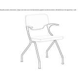 Folding fabric chair with armrests Grone