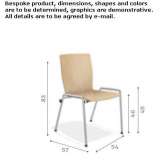 Wooden training chair with connecting device Lesja