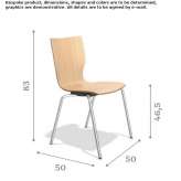 Stackable wooden training chair with connecting device Alameda