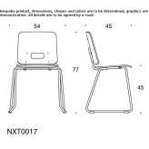 Training chair on sled base with connecting device Cerbal