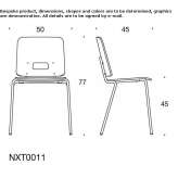 Stackable laminated chair Cerbal