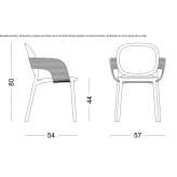 Polypropylene chair with stackable armrests Itagiba