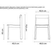 An oak chair with an open backrest that can be stacked Josipdol