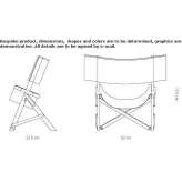 Folding chair in solid wood with armrests Gambolo