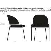 Upholstered restaurant chair with armrests Posta