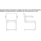 Cantilever chair with armrests Naast