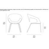 Polypropylene chair with stackable armrests Vuarrens