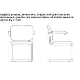 Cantilever Vienna straw chair with armrests Naast