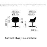 Krzesło obrotowe z 4-ramienną podstawą Banite