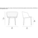 Upholstered chair with armrests Ognes