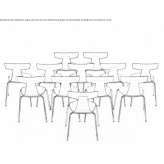 Stackable polypropylene chair Domont