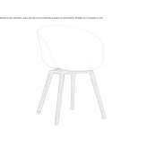 Polypropylene chair with armrests Belcesti