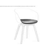 Polypropylene chair with integrated cushion Belcesti