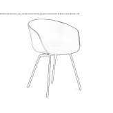 Polypropylene chair with armrests Belcesti