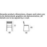 Steel chair with a sled base that can be stacked Igdir