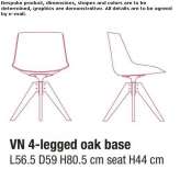 Polycarbonate swivel chair on trestles Gambier