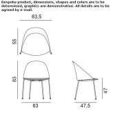 Polypropylene chair with integrated cushion Yuganets