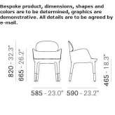 Restaurant chair with armrests Zaval