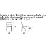 Stackable steel garden chair Bonifati