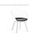 Polypropylene chair with integrated cushion Belcesti