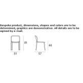 Stackable aluminum garden chair Palmeira