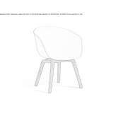 Polypropylene chair with armrests Belcesti