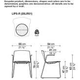 Stackable chair on a sled base with armrests Mysen