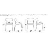 Stackable polypropylene chair Calitri