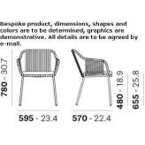 Polypropylene garden chair with integrated cushion Tobobe