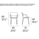 A chair with armrests that can be stacked Mutenice