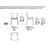 Stackable polypropylene chair Ciftehan