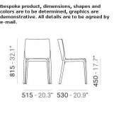 Stackable polycarbonate chair Damiao