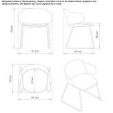 Polypropylene chair based on a sled with armrests Fritch