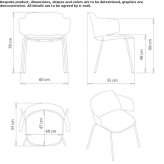 Polypropylene chair with armrests Fritch